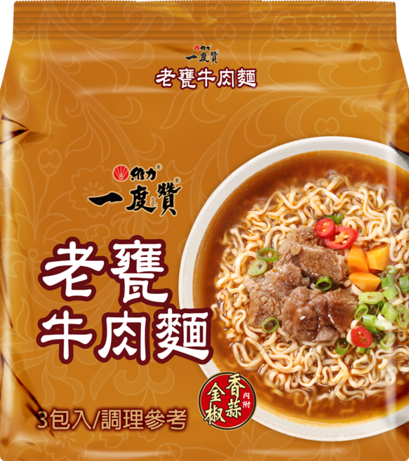 維力 一度贊 老甕牛肉麵 185g, 3包