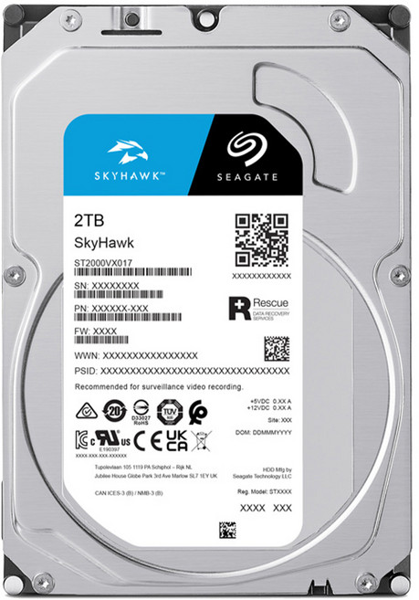씨게이트 SkyHawk CCTV용 HDD, 2048GB, ST2000VX017