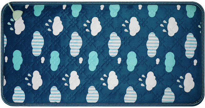 한일전기 극세사 전기방석, 구르미네이비, 2인용(45 x 87 cm)