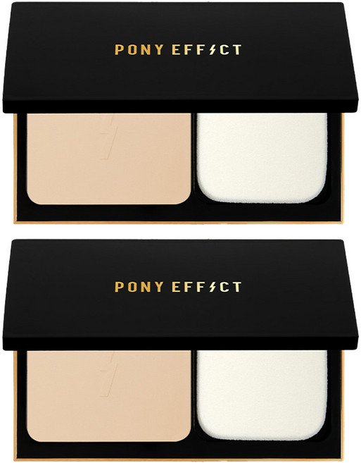 포니이펙트 커버스테이 스킨 커버 파우더 팩트 10.5g, 002 소프트베이지, 2개