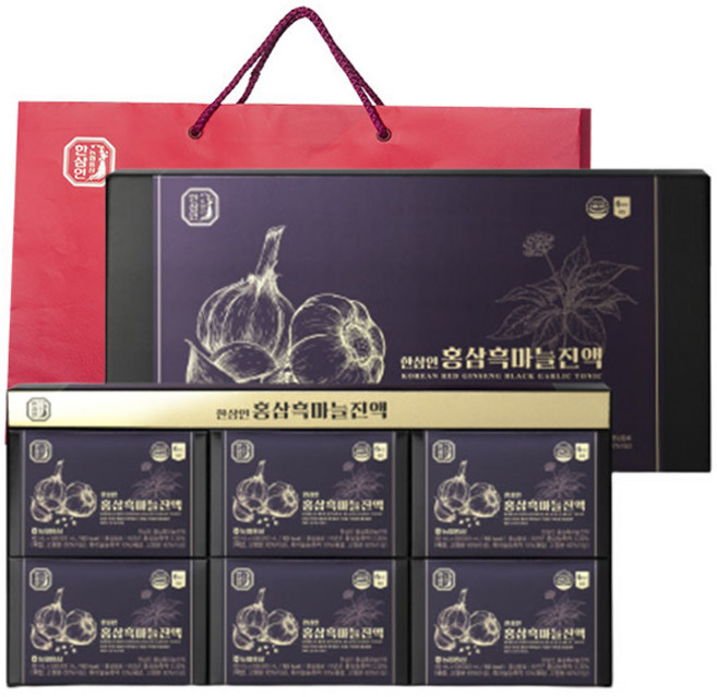 한삼인 홍삼흑마늘진액 + 쇼핑백, 1.8L, 1세트