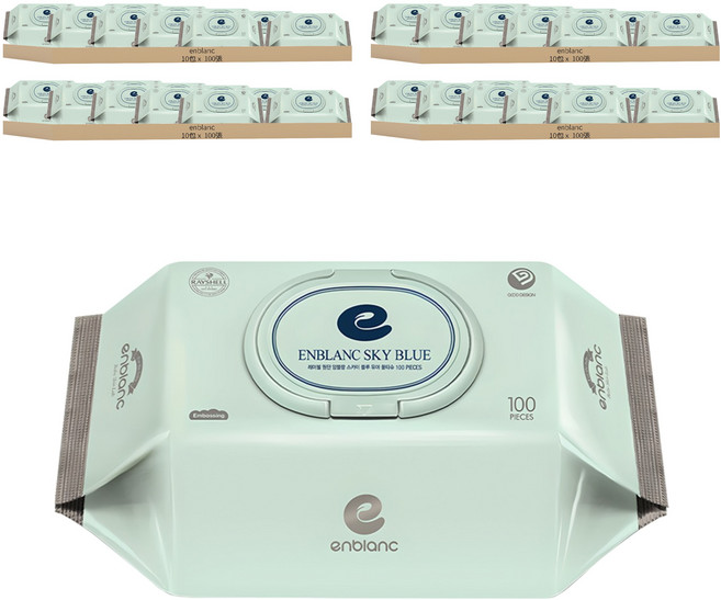 enblanc 幼兒濕紙巾 藍鳶尾花萃取, 50gsm, 100張, 40包