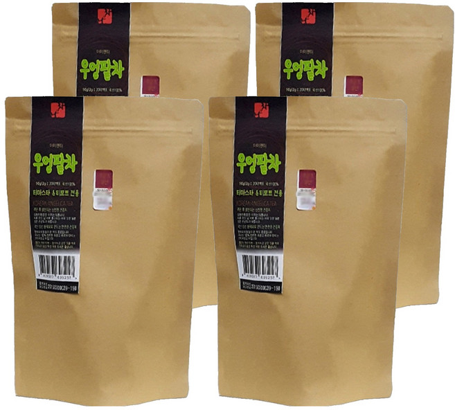 나와차 티마스타 티포트 전용 대용량 티백 우엉팥차, 3g, 30개입, 4개