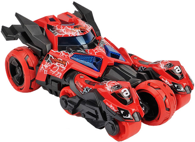 캐보트 3 in 1 풀백 미니카 장난감, 레드, 1개