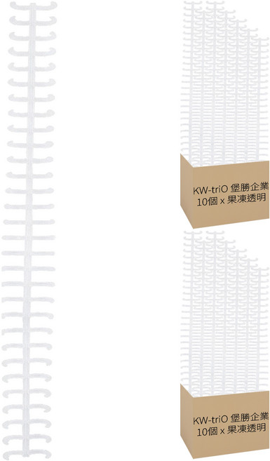 KW-triO 堡勝企業 可裁剪活頁裝訂環 07849, 12mm, 果凍透明, 20個