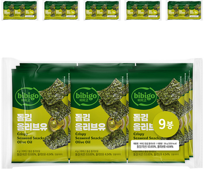 비비고 올리브 돌김, 54개, 4g