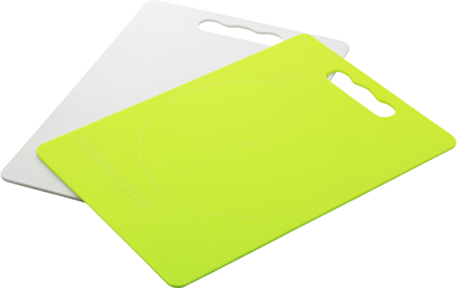 KEYWAY 聯府 好運抗菌料理板 2個, 白色 + 顏色隨機, 1組
