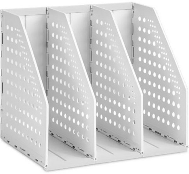 델리 펀칭 3단 폴딩 미니 책꽂이 D0822, 라이트그레이(D0822-LGY)