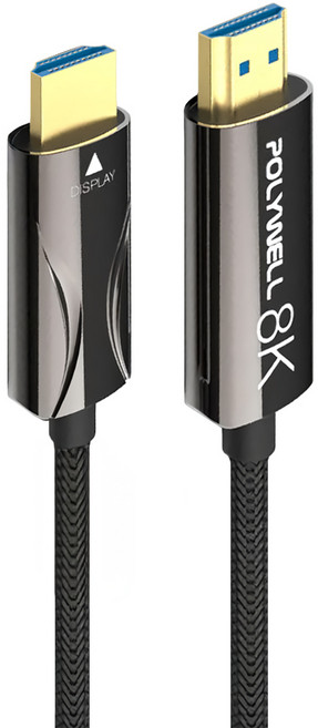 POLYWELL 寶利威爾 HDMI 8K AOC光纖線 4K144 8K60 UHD 工程線 PW15-W60-R005 黑色, 5m, 1條