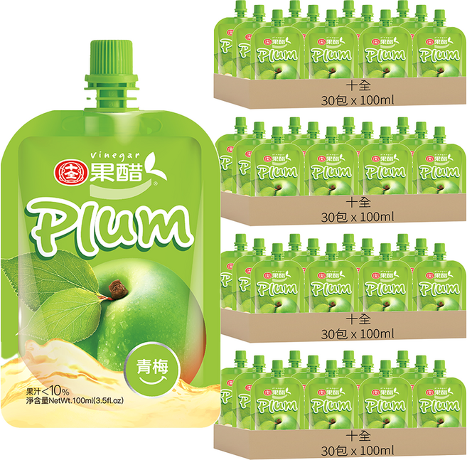 十全 青梅醋飲料, 100ml, 120包