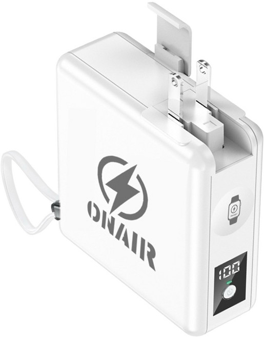 台灣 ONAIR 可充手錶閃電快充萬能充行動電源 15000mAh, 白色, F12A