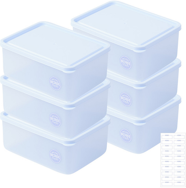 비트리프레시 냉동실 정리 용기 1.0L, 1개입, 6개