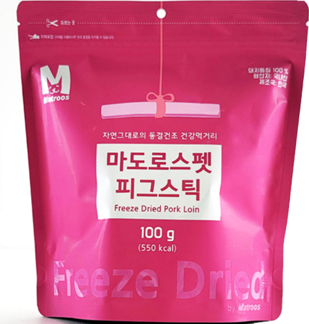 마도로스펫 반려동물 스틱 동결건조간식, 피그, 100g, 1개