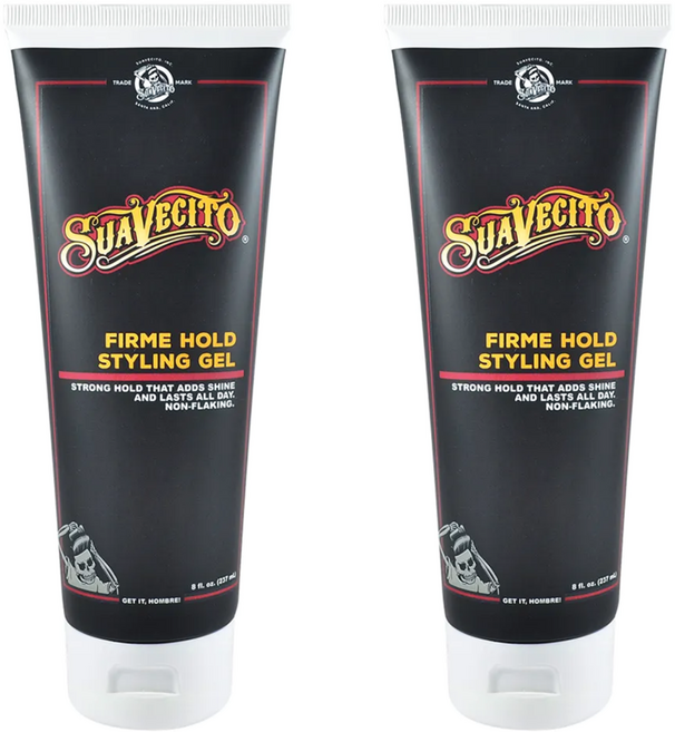 SUAVECITO 骷髏頭 Firme Hold Styling Gel 古龍水強黏髮膠, 237ml, 2條