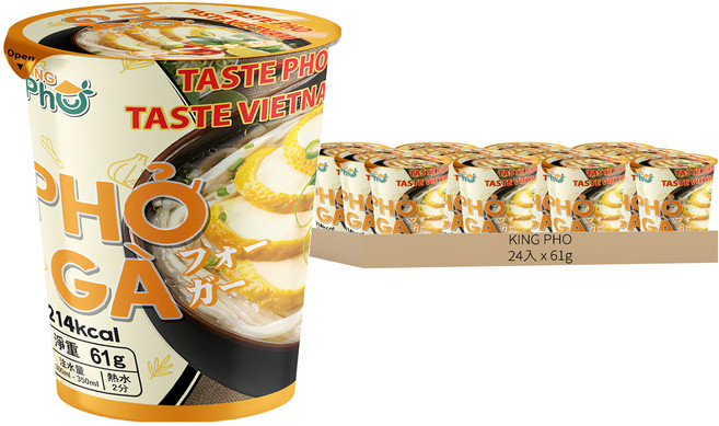 KING PHO 王麵河粉 雞絲風味 61g, 24入