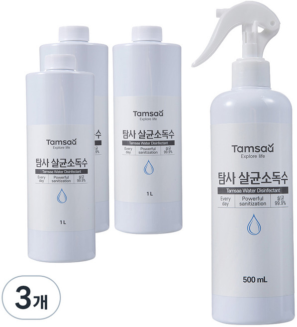 탐사 살균 소독 스프레이 500ml + 리필 1L, 3개