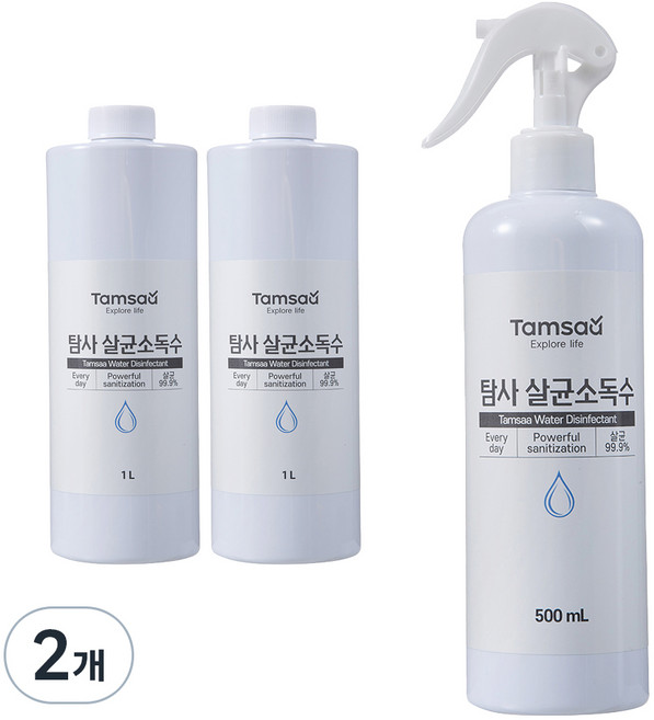 탐사 살균 소독 스프레이 500ml + 리필 1L, 2개