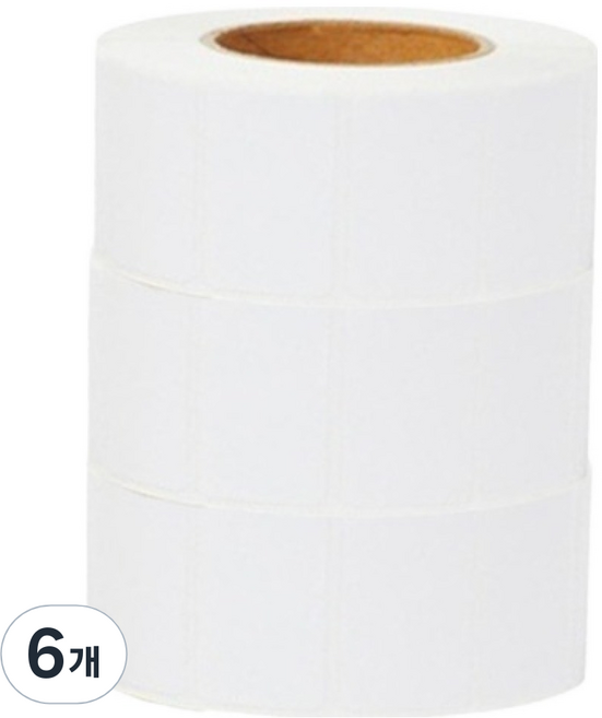 위시플릭 바코드 인쇄지 감열라벨지 1000p, 6개