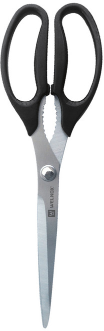 화신공업 760 톱니날 주방가위, 블랙, 1개