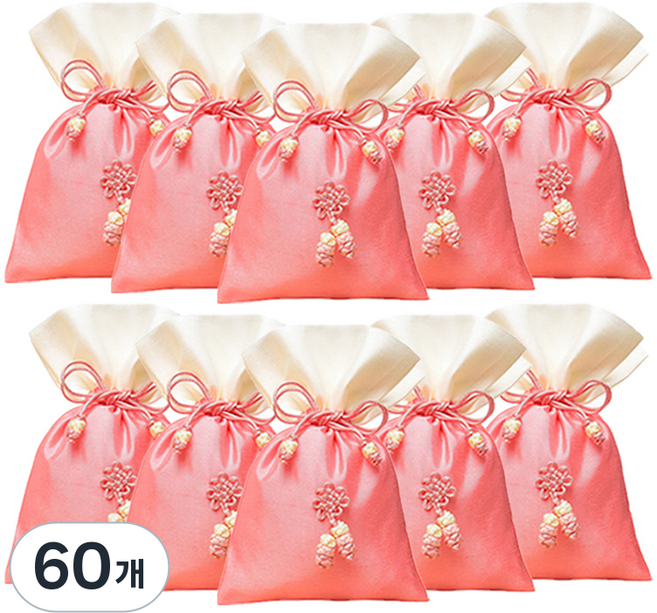 包裝網 傳統福袋 基本款 小, 04 珊瑚色, 60個