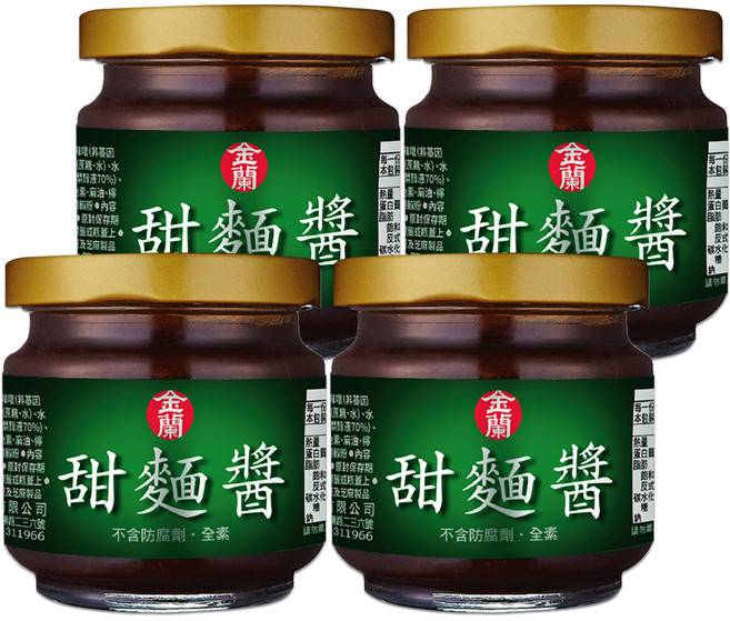 KIMLAN 金蘭 甜麵醬, 200g, 4罐