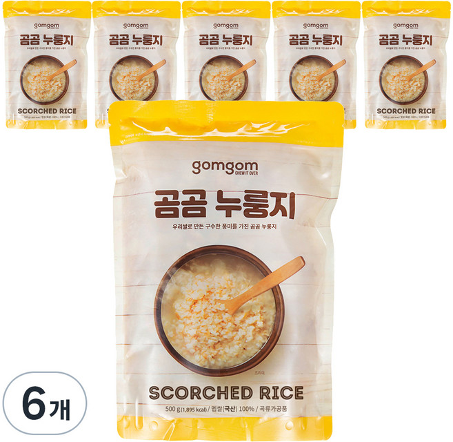 곰곰 누룽지, 500g, 6개