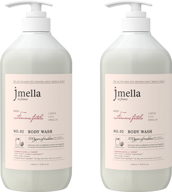 jmella 法式漫舞香水沐浴乳 No.02 Femme Fatale, 1L, 2瓶