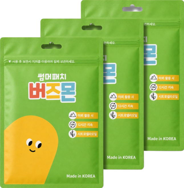 버즈몬 썸머패치 18매, 혼합색상, 3개