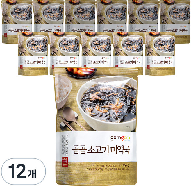 곰곰 소고기 미역국, 500g, 12개