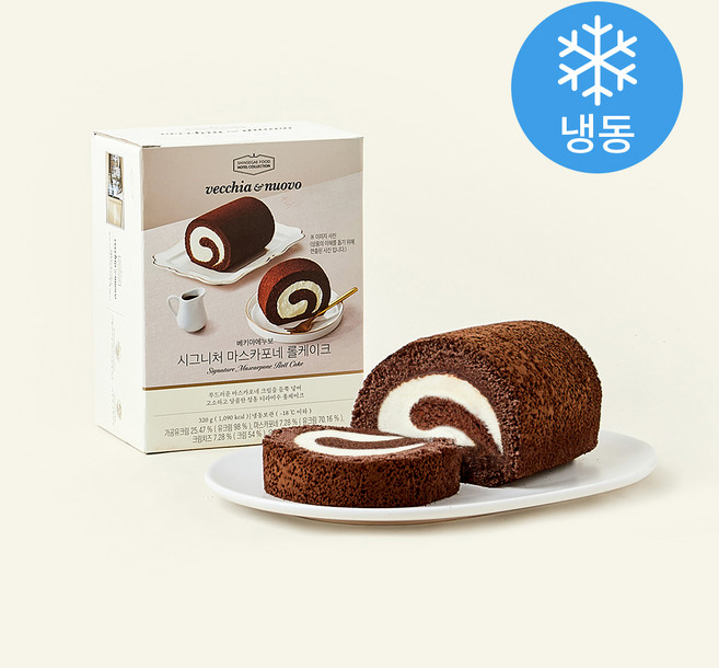 베키아에누보 시그니처 마스카포네 롤케익 (냉동), 320g, 1개