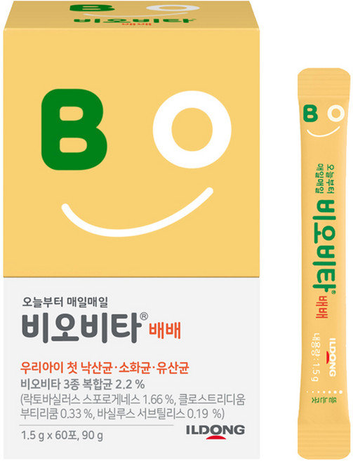 ILDONG 日東製藥 孩童乳酸菌粉隨身包, 90g, 1個