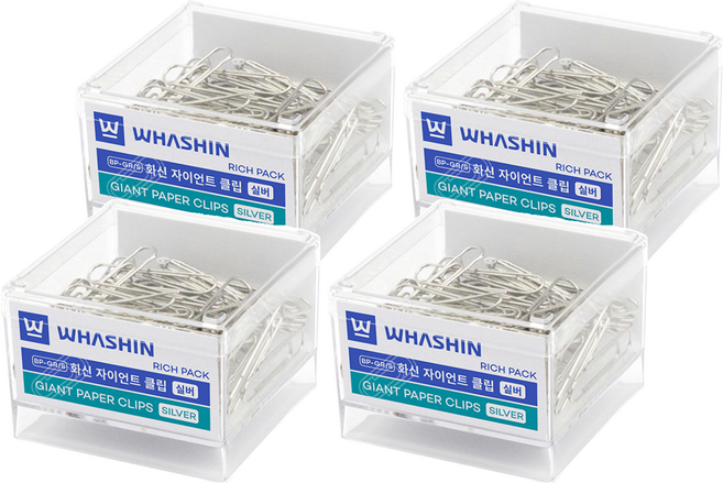 WHASHIN 巨無霸迴紋針 Rich Pack, 4個, 1個裝