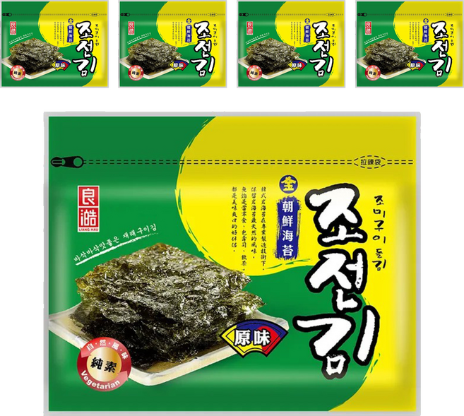 良澔 金朝鮮海苔 原味, 30g, 5包