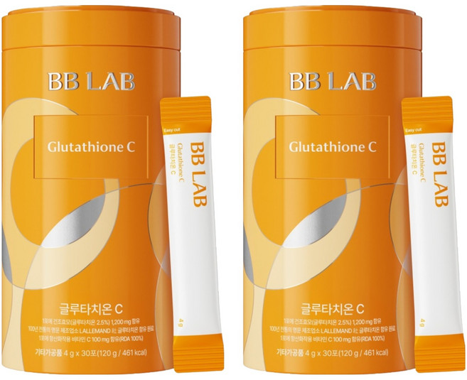 BB LAB 科研 穀胱甘肽&維他命C補充粉隨身包, 30條, 2罐