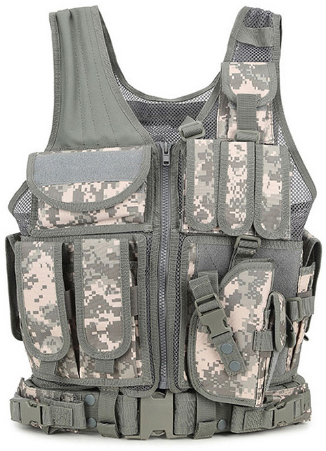 크로니클 프리미엄 멀티포켓 서바이벌 조끼, 카모 그레이, 1개