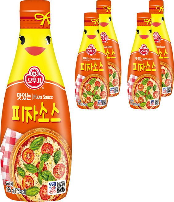 오뚜기 맛있는 피자소스, 175g, 5개