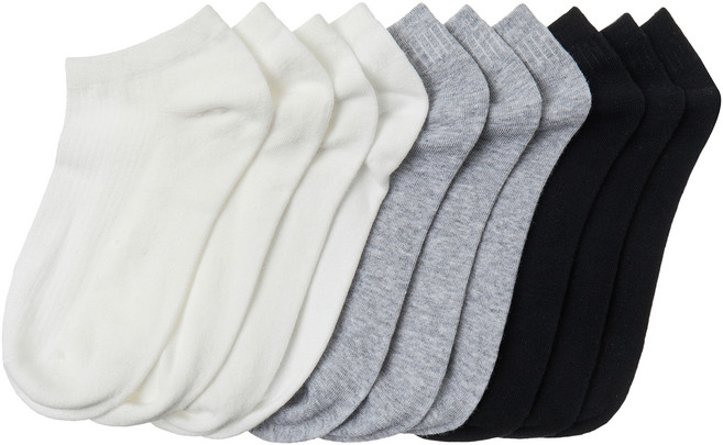 JAJU(자주) 여성용 코튼 립 스니커즈 삭스 3종 10켤레