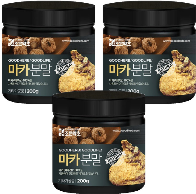 조은약초 마카가루, 3개, 200g