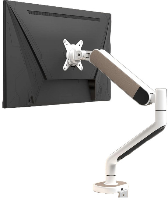 카멜 CA3 패브릭 디자인 싱글 모니터 거치대, 화이트, 1개