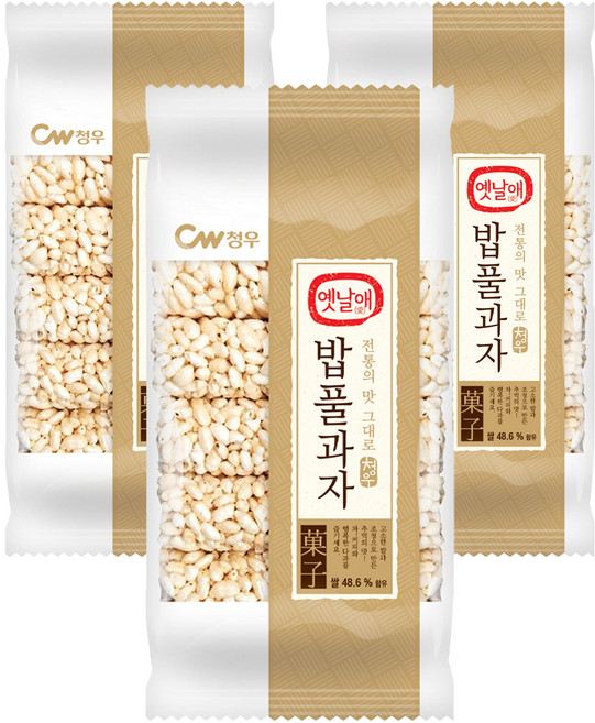 청우식품 밥풀과자, 130g, 3개