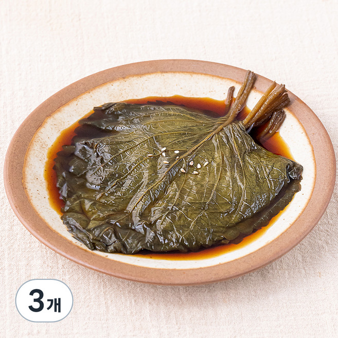 초록들 생깻잎 간장절임, 300g, 3개