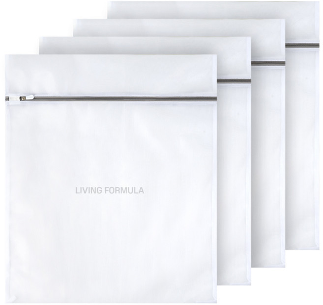 생활공식 메쉬 사각 세탁망, 화이트, 4개