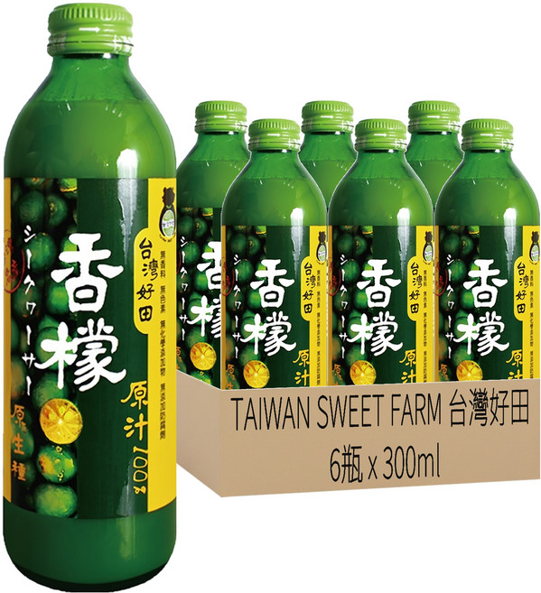 TAIWAN SWEET FARM 台灣好田 香檬原汁, 300ml, 6瓶