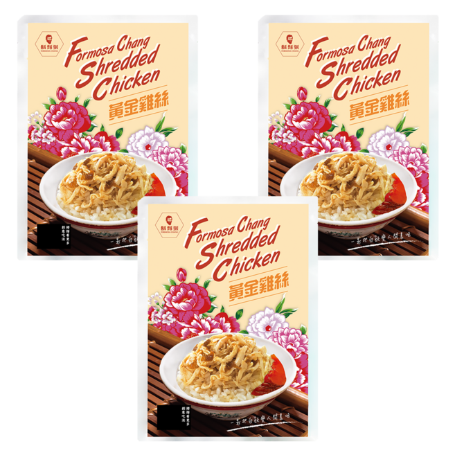 鬍鬚張 黃金雞絲, 300g, 3包