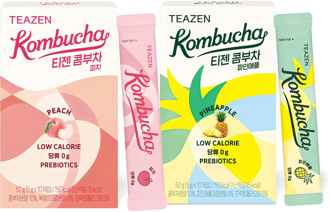 티젠 콤부차 피치 5g 10p + 파인애플 5g 10p, 1세트