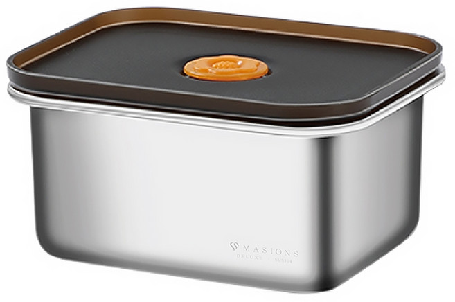 MASIONS 美心 DELUXE 可微波 頂級304不鏽鋼密封防漏保鮮盒 400ml, 1組, 1 個容器 + 1 個蓋子
