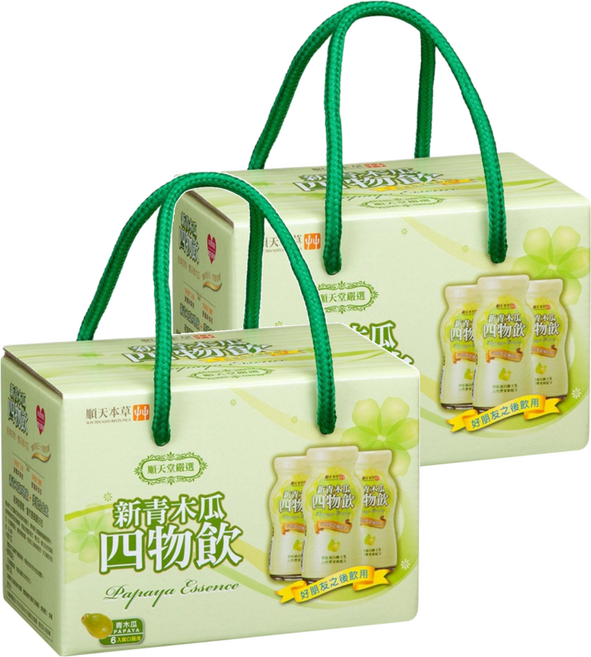 順天本草 新青木瓜四物飲禮盒, 6瓶, 100ml, 2盒