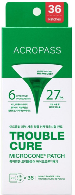 아크로패스 트러블큐어 대용량 메가팩, 36개입, 1개