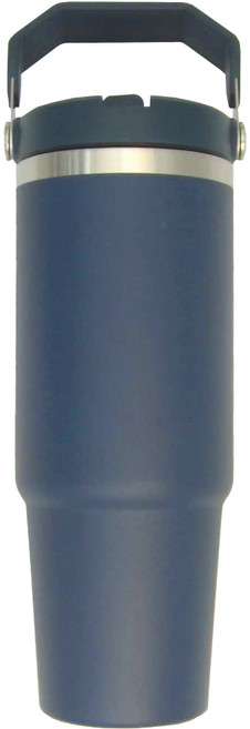 LifeHouse 不鏽鋼真空保溫冰霸杯 44-011-BL, 藏青色, 890ml, 1個