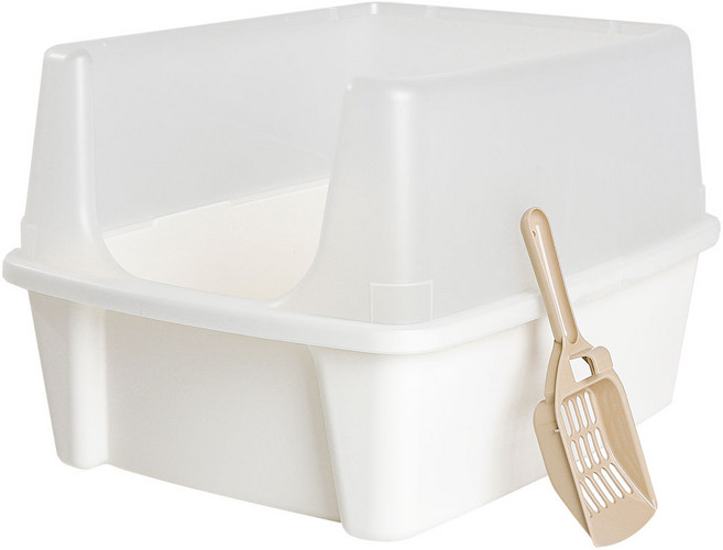 아이리스 평판 오픈형 고양이 화장실 CLH-12 + 모래삽, 오프화이트, 1개